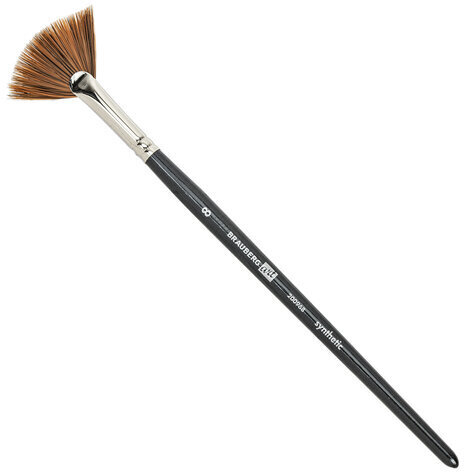 Кисти художественные набор 12 шт., в черной скрутке, синтетика, BRAUBERG ART CLASSIC, № 1-14 + веерная, 200968