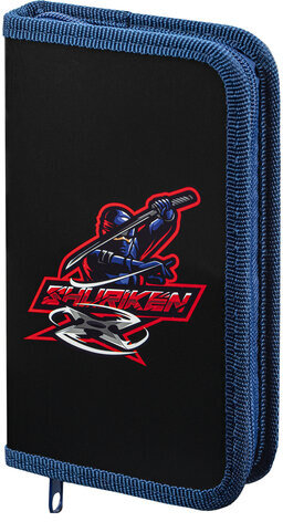Пенал ПИФАГОР, 1 отделение, ламинированный картон, 19х11 см, "Shuriken", 271006