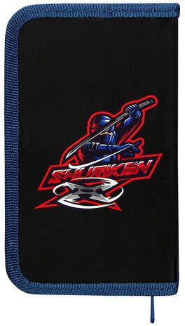 Пенал ПИФАГОР, 1 отделение, ламинированный картон, 19х11 см, "Shuriken", 271006