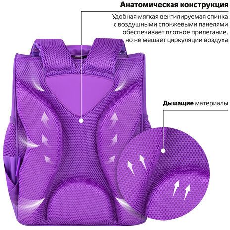 Ранец ПИФАГОР BASIC, 1 отделение, 3 кармана, эргономичная спинка, "Awesome", 35х28х18 см, 271370