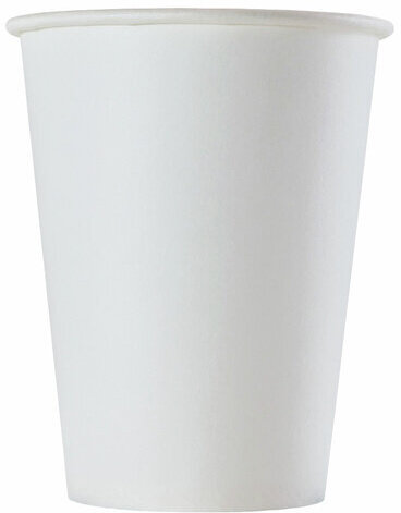 Стакан одноразовый бумажный ВЕНДИНГ 200/210 мл, КОМПЛЕКТ 90 шт., однослойный, белый холодные/горячие напитки, ФОРМАЦИЯ, HB70-210-0000