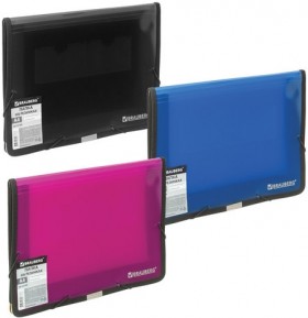 Папка на резинках BRAUBERG, широкая, А4, 330х240 мм, ассорти, до 500 листов, 0,6 мм, 221368