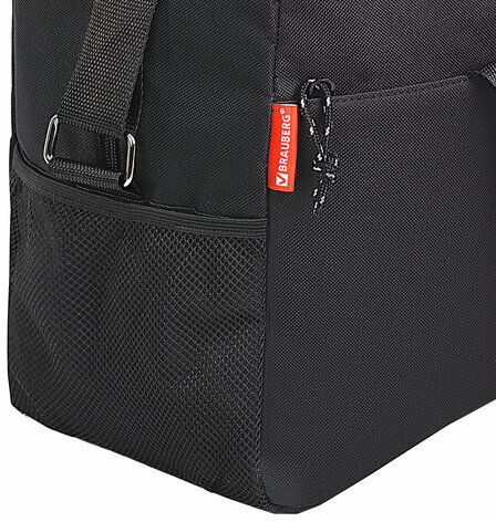 Сумка спортивная BRAUBERG MOVE, черная, 45x30x20 см, 271689