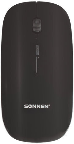Мышь беспроводная SONNEN M-243, USB, 1600 dpi, 4 кнопки, оптическая, цвет черный, 512646