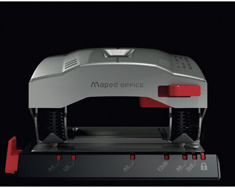 Дырокол MAPED (Франция) "Advanced Metal", металлический, большой, на 35 листов, темно-серый, 630311