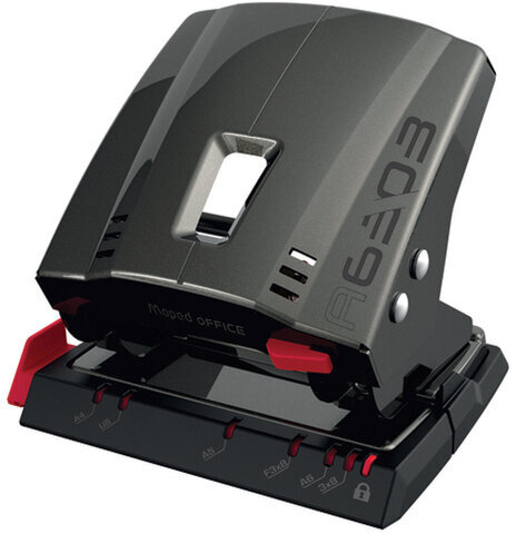 Дырокол MAPED (Франция) "Advanced Metal", металлический, большой, на 35 листов, темно-серый, 630311