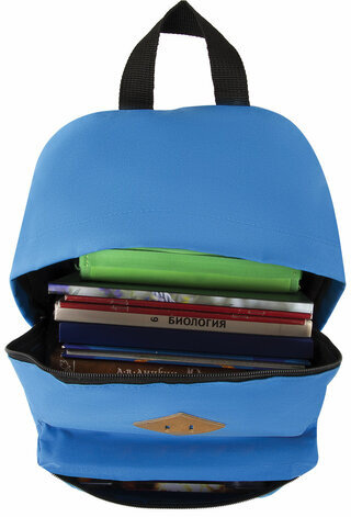 Рюкзак BRAUBERG, универсальный, сити-формат, один тон, голубой, 20 литров, 41х32х14 см, 225374