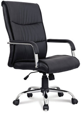 Кресло офисное BRABIX &quot;Space EX-508&quot;, экокожа, хром, черное, 530860