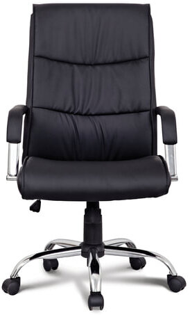 Кресло офисное BRABIX "Space EX-508", экокожа, хром, черное, 530860