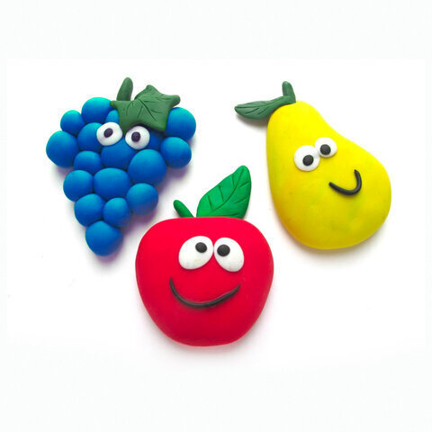 Пластилин на растительной основе (тесто для лепки) ЮНЛАНДИЯ, 3 цвета, 270 г, картонный рукав, 105507