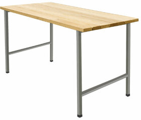 Стол обеденный на металлокаркасе НАДЕЖДА &quot;Д-261С&quot;, 1300х625х760 мм, серый каркас, дерево