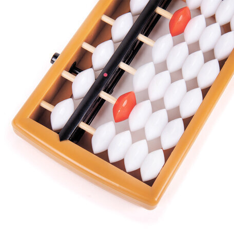 Счеты Абакус (соробан) белые ЮНЛАНДИЯ "Ментальная арифметика", 13 разрядов, кнопка обнуления, 106238