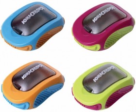 Точилка ЮНЛАНДИЯ "Гонки", с контейнером, пластиковая, корпус ассорти, 228473