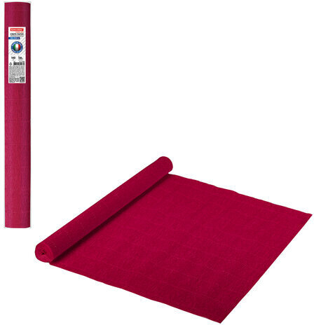 Бумага гофрированная/креповая (ИТАЛИЯ) 140 г/м2, 50х250 см, вишневая (986), BRAUBERG FIORE, 112560
