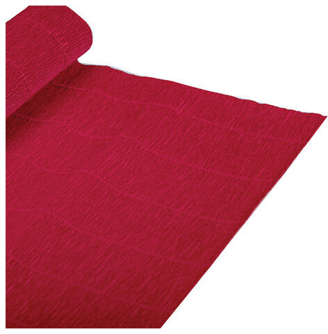 Бумага гофрированная/креповая (ИТАЛИЯ) 140 г/м2, 50х250 см, вишневая (986), BRAUBERG FIORE, 112560