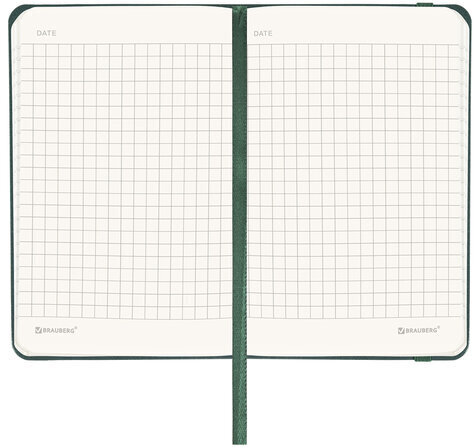 Блокнот МАЛЫЙ ФОРМАТ (93х142 мм) А6, BRAUBERG ULTRA, балакрон, 80 г/м2, 96 л., клетка, темно-зеленый, 113055