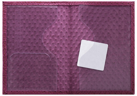 Обложка для паспорта натуральная кожа плетенка, "PASSPORT", розовая, STAFF "Profit", 237203