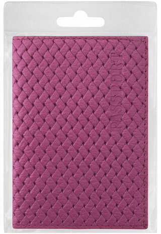 Обложка для паспорта натуральная кожа плетенка, "PASSPORT", розовая, STAFF "Profit", 237203