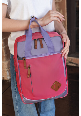 Рюкзак BRAUBERG FRIENDLY молодежный, розово-сиреневый, 37х26х13 см, 270092