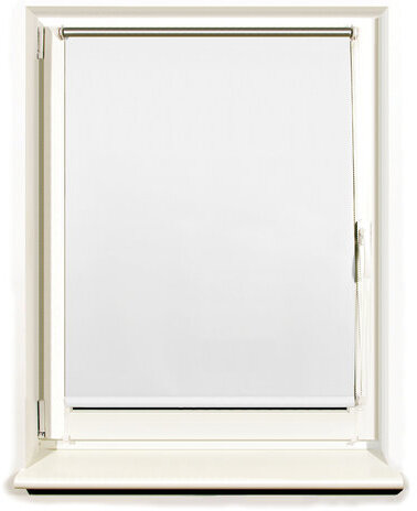 Штора рулонная светонепроницаемая (Блэкаут) BRABIX 80х175 см, белый/серебро, 606013