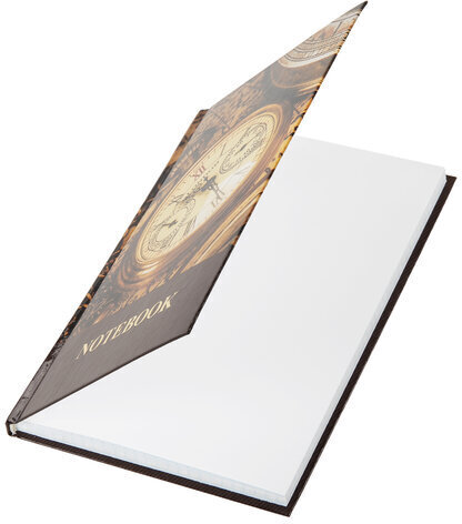 Блокнот А5 (135х206 мм), 96 л., твердый переплет, ламинированная обложка, клетка, BRAUBERG, "Время", 123247