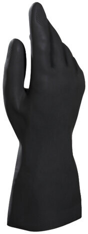 Перчатки латексные MAPA Alto Plus 260, хлопчатобумажное напыление, размер 10 (XL), черные