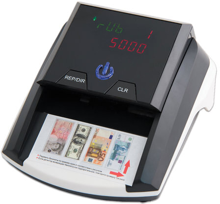 Детектор банкнот MERTECH D-20A LED, автоматический, ИК-, магнитная детекция, с АКБ, черный, 5043