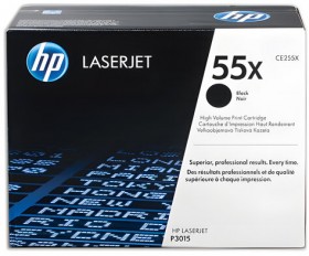 Картридж лазерный HP (CE255X) LaserJet P3015d/P3015dn/P3015x, №55X, оригинальный, ресурс 12500 страниц