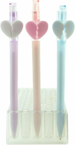 Ручка с топпером шариковая автомат. CENTRUM &quot;Сердце&quot;, СИНЯЯ, корпус ассорти, 0,7 мм, дисплей, 82006