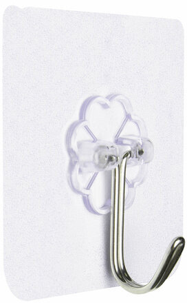 Крючки самоклеящиеся универсальные 6х6 см, КОМПЛЕКТ 20 шт., сталь + ПВХ, LAIMA Home, 608792