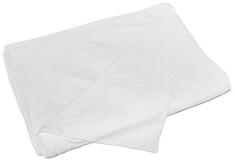 Ветошь ПОСТЕЛЬ БЕЛАЯ, лоскуты 70х80 см (±10 см), плотность 100-120 г/м2, 100% хлопок, 10 кг, 608960