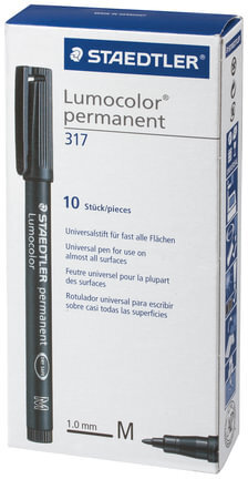 Маркер перманентный (нестираемый) STAEDTLER (Германия) "Lumocolor", ОРАНЖЕВЫЙ, круглый наконечник, 1 мм, 317-4