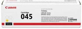 Картридж лазерный CANON (045Y) MF635/633/631/LBP 611/613, желтый, ресурс 1300 стр., оригинальный, 1239C002