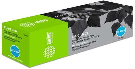 Картридж лазерный CACTUS (CS-CF540X) для HP LaserJet Pro M254/M280/M281, черный, ресурс 3200 стр.