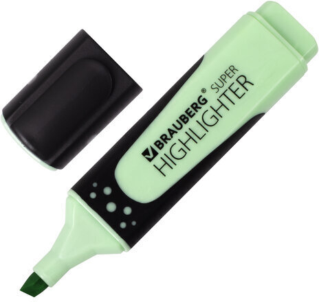 Набор текстовыделителей BRAUBERG 2 шт., ВАНИЛЬ/МЯТА, "SUPER PASTEL", линия 1-5 мм, 151755