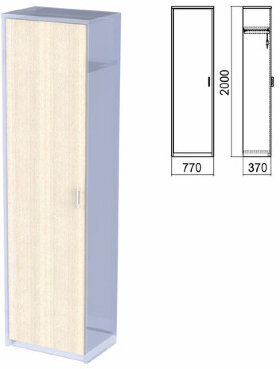 Шкаф для одежды ЧАСТЬ 2 &quot;Арго&quot;, 560х370х2000 мм, ясень шимо