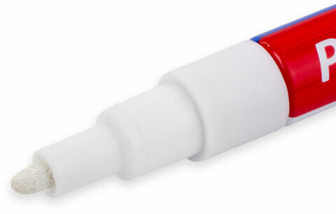 Маркер-краска лаковый EXTRA (paint marker) 2 мм, БЕЛЫЙ, УСИЛЕННАЯ НИТРО-ОСНОВА, BRAUBERG, 151967