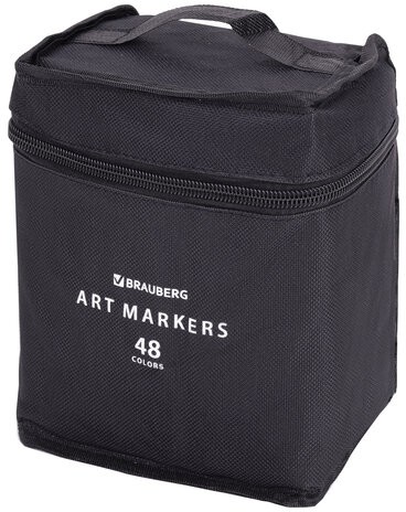 Маркеры для скетчинга двусторонние, НАБОР 48 шт., текстильный чехол, BRAUBERG, 152231