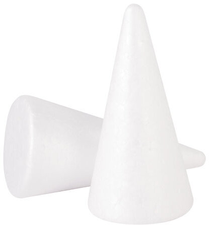 Пенопластовые заготовки для творчества "Конусы", 3 шт., 115 мм, ОСТРОВ СОКРОВИЩ, 661375