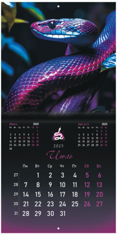 Календарь настенный перекидной на 2025 г., BRAUBERG, 12 листов, 29х29 см, "Символ года", 116169