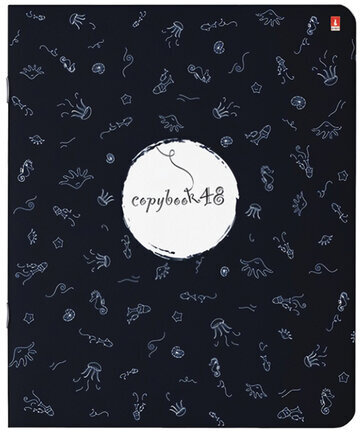 Тетрадь А5 48 л. АЛЬТ скоба, клетка, глянцевая ламинация, "КОНТРАСТЫ" (5 видов), 7-48-575