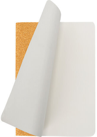 Тетрадь 48 л. в точку обложка кожзам с блестками, сшивка, A5 (147х210мм), ЗОЛОТОЙ, BRAUBERG SPARKLE, 403854