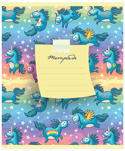 Тетрадь 12 л. ПЗБМ, клетка, фольга, "Лама и друзья", 018290