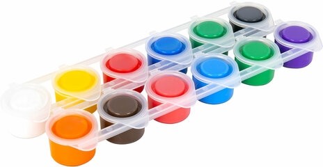 Гуашь BRAUBERG "PREMIUM", 12 цветов по 10 мл, 191907