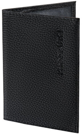 Обложка для паспорта натуральная кожа флоттер, "PASSPORT", кожаный уголок, черная, BRAUBERG, 238192