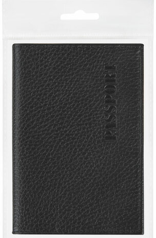 Обложка для паспорта натуральная кожа флоттер, "PASSPORT", кожаный уголок, черная, BRAUBERG, 238192