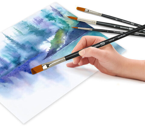 Кисти художественные набор 12 шт., в черной скрутке, синтетика, BRAUBERG ART CLASSIC, № 0-14, 200969