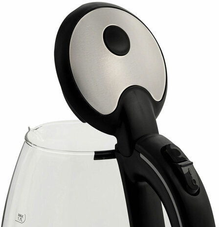 Чайник SCARLETT SC-EK27G93, 1,7 л, 2200 Вт, закрытый нагревательный элемент, стекло, черный