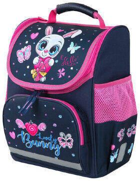 Ранец ПИФАГОР BASIC, 1 отделение, 3 кармана, эргономичная спинка, "Lovely bunny", 35х28х18 см, 271371