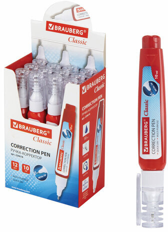 Ручка-корректор BRAUBERG, 10 мл, металлический наконечник, 220618